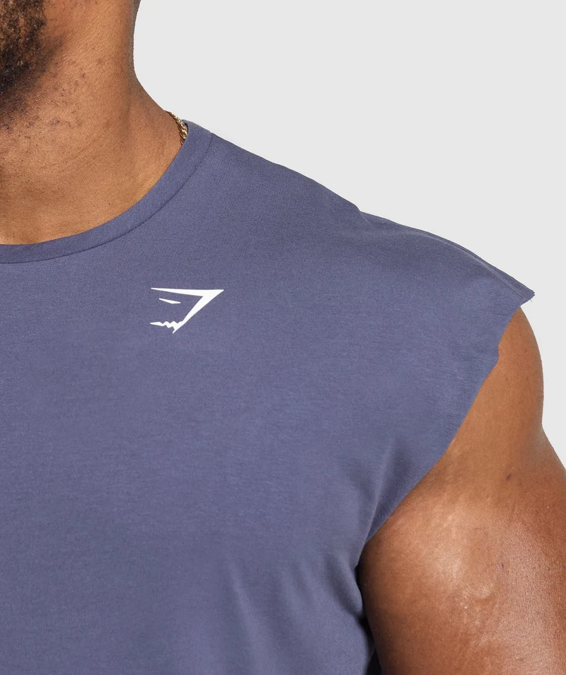 Gymshark Critical Cut Off Tank - Weighted Purple