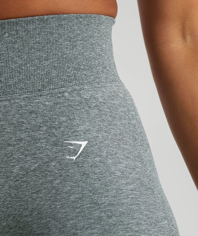 Gymshark Lift Seamless High-Rise Shorts - Slate Teal/White Marl