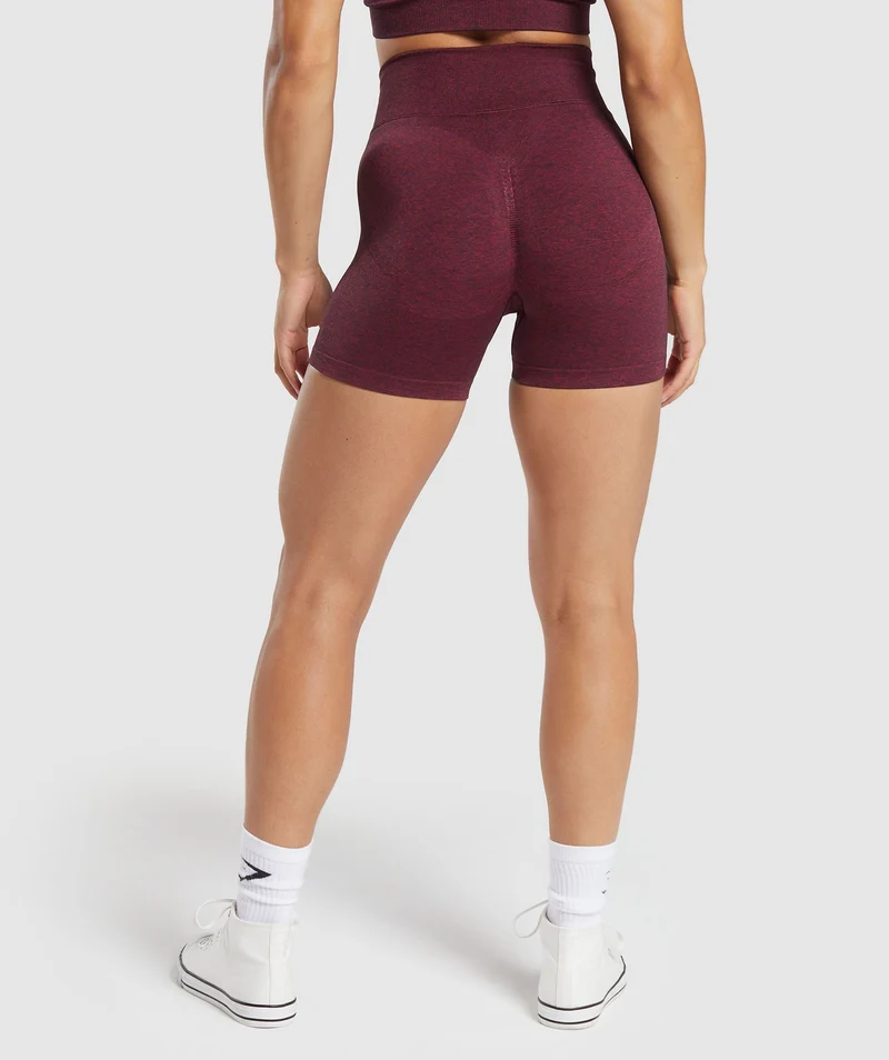 Gymshark Lift Seamless High-Rise Shorts - Vintage Pink/Black Marl