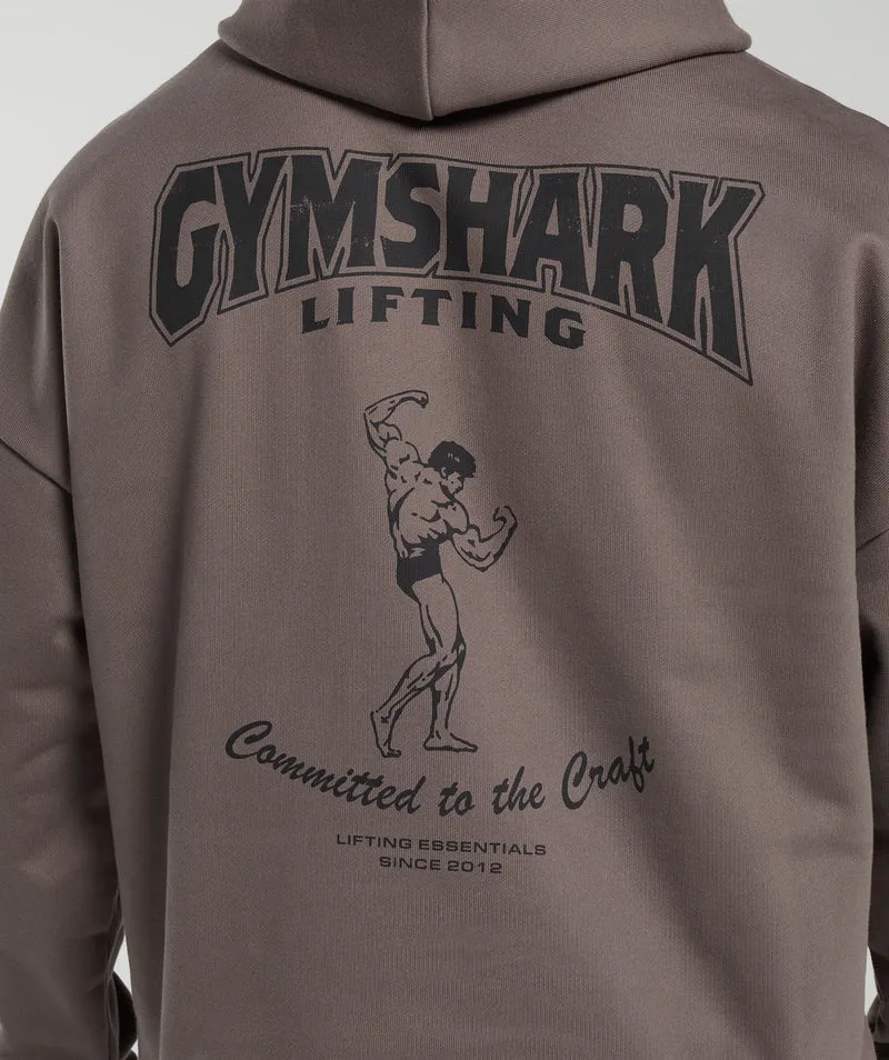 Gymshark Committed to the Craft Oversized Hoodie - Brown