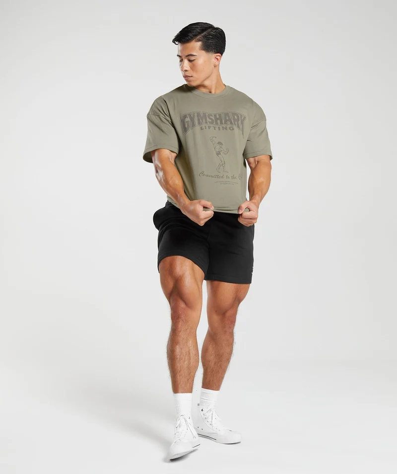 Gymshark Committed to the Craft T-Shirt - Linen Brown