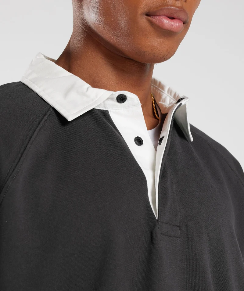 Gymshark Rest Day Essentials Sweat Polo - Grey