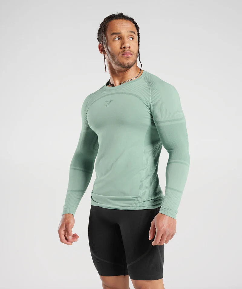 Gymshark 315 Seamless Long Sleeve T-Shirt - Teal