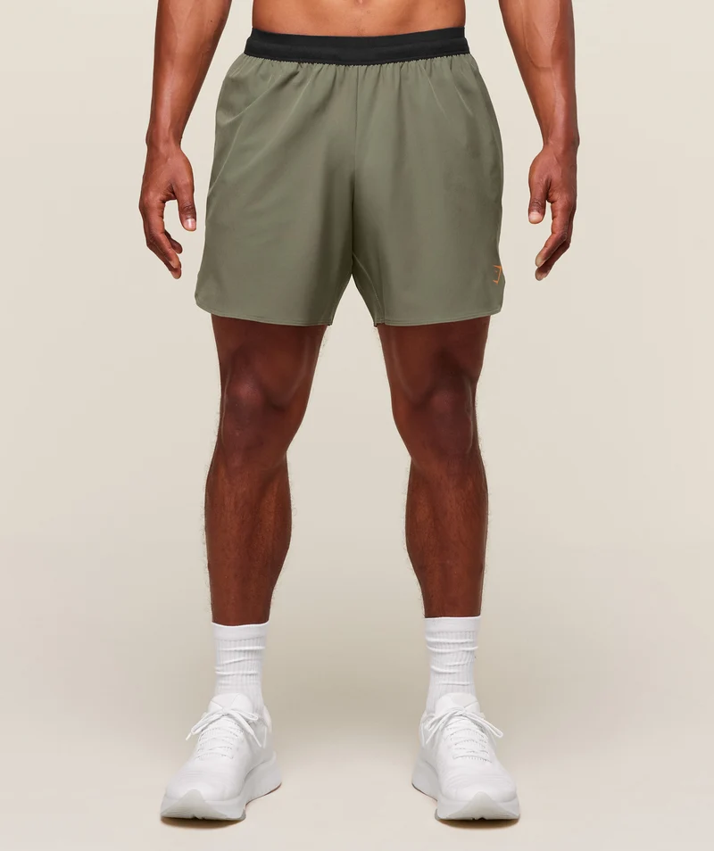Gymshark Fit Repeat 6" Shorts - Base Green