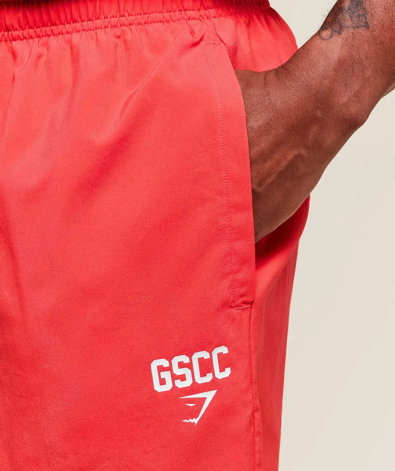 Gymshark Hybrid Athlete 7" Shorts - Coral Red