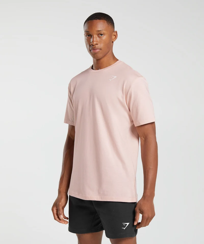 Gymshark Crest T-Shirt - Misty Pink