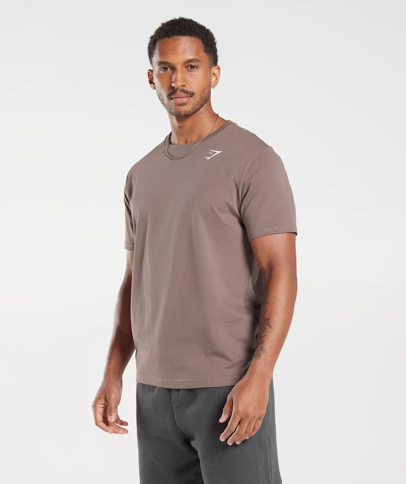 Gymshark Crest T-Shirt - Brown