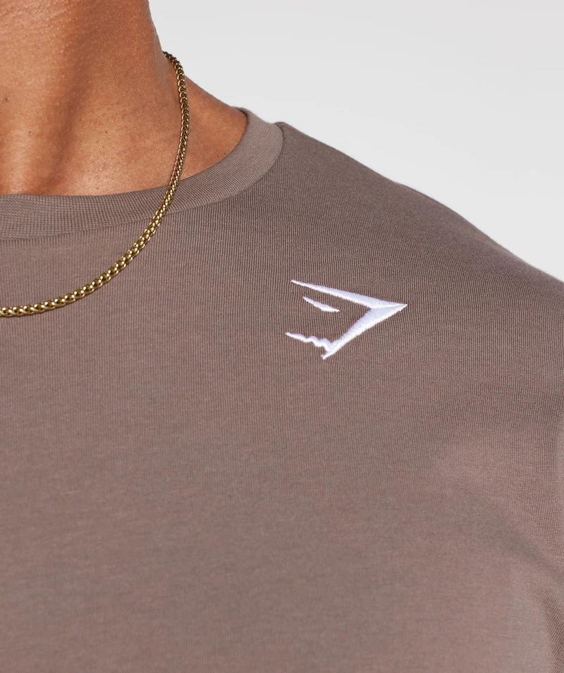 Gymshark Crest T-Shirt - Brown
