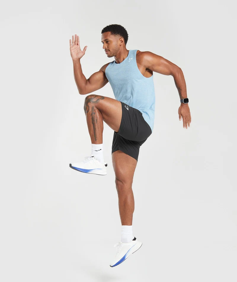 Gymshark Arrival Marl Tank - Ozone Blue/Skyline Blue Marl