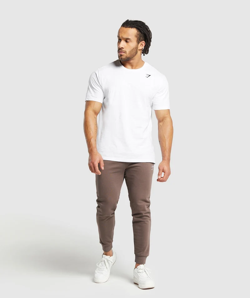 Gymshark Crest Joggers - Brown