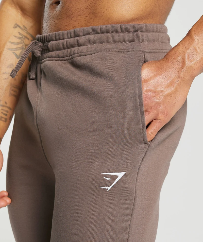 Gymshark Crest Joggers - Brown