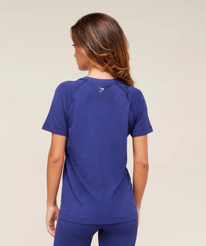 Gymshark Vital Seamless 2.0 Light T-Shirt - Cobalt Purple Marl