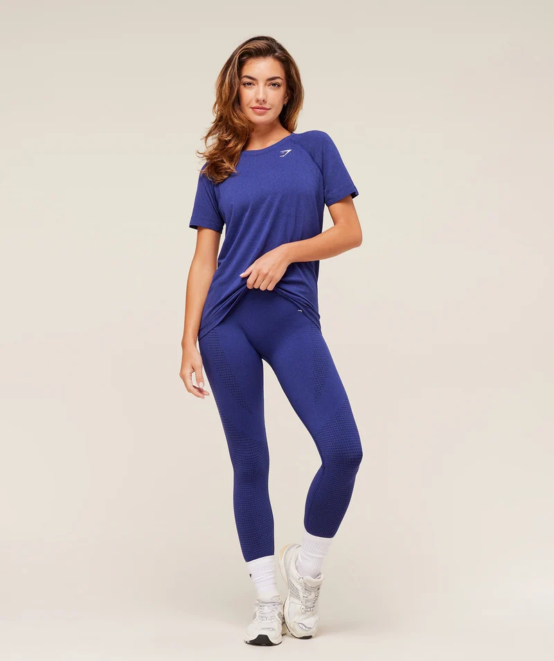 Gymshark Vital Seamless 2.0 Light T-Shirt - Cobalt Purple Marl