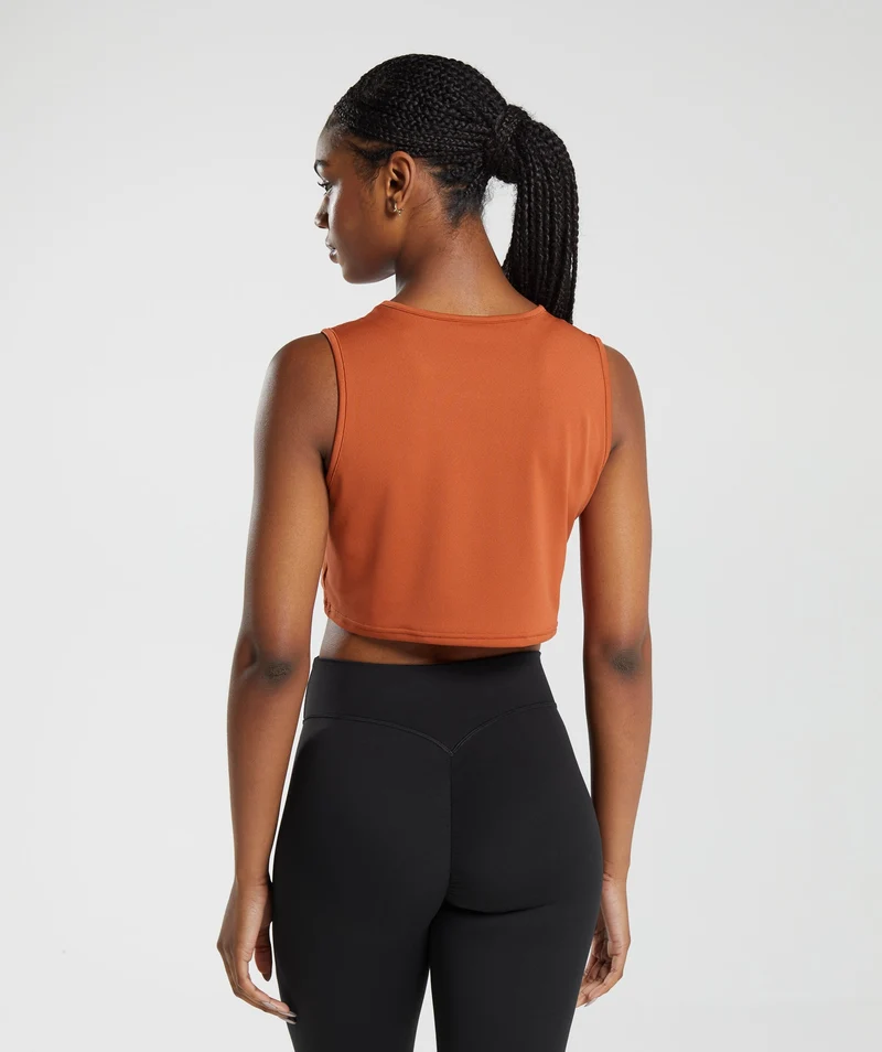 Gymshark Training Crop Tank - Rust Orange