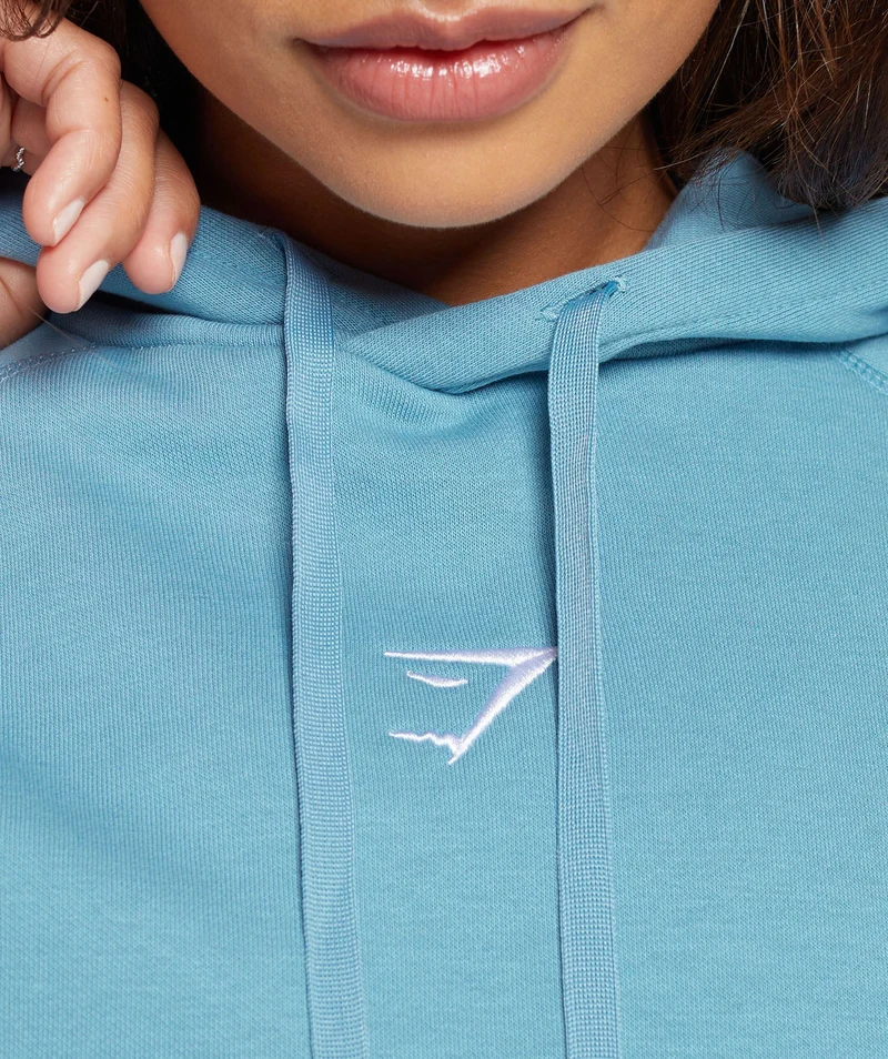 Gymshark Training Oversized Fleece Hoodie - Dusk Blue