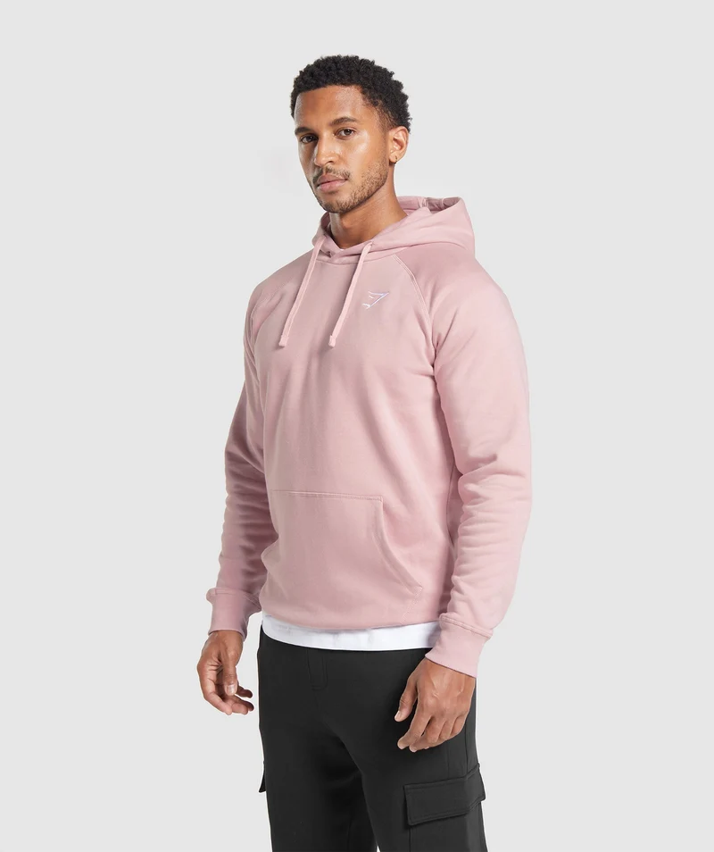 Gymshark Crest Hoodie - Light Pink
