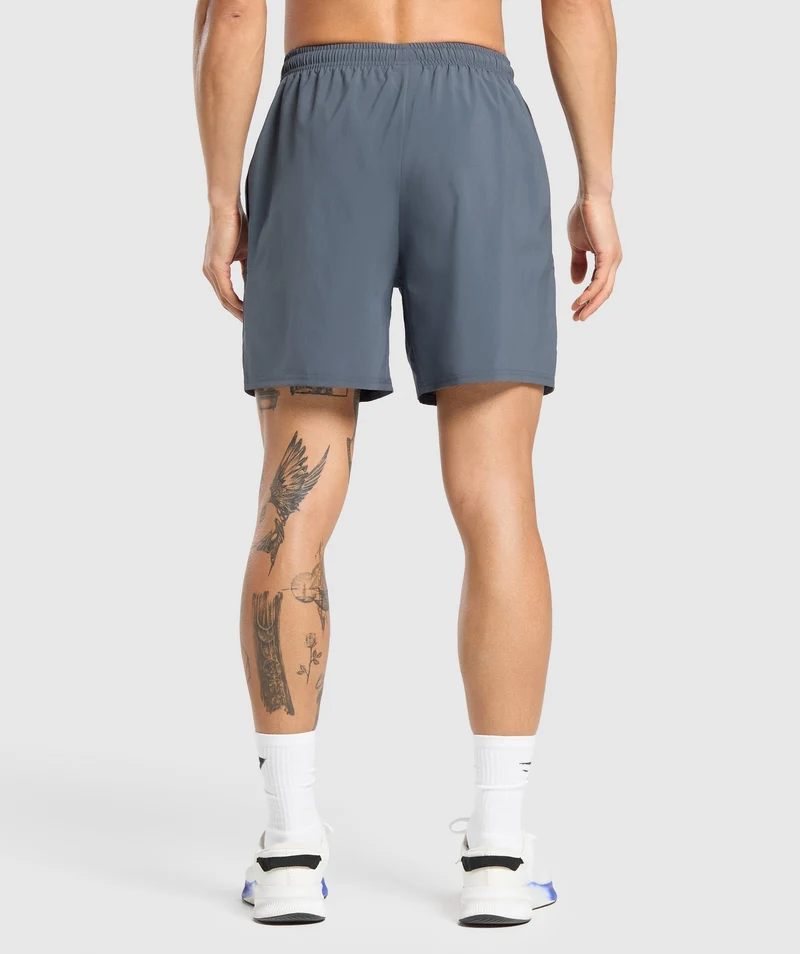 Gymshark Keep Showing Up 7" Shorts - Titanium Blue
