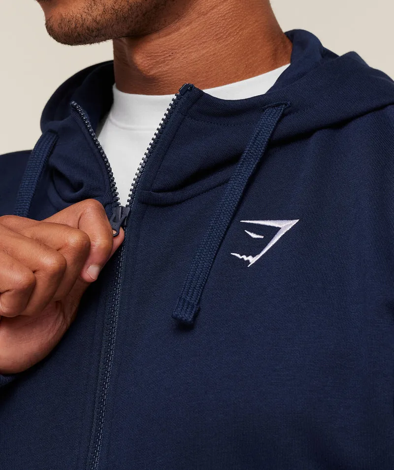 Gymshark Essential Oversized Zip Up Hoodie - Navy