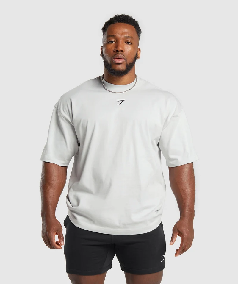 Gymshark Heavy Weight Graphic T-Shirt - Metal Grey