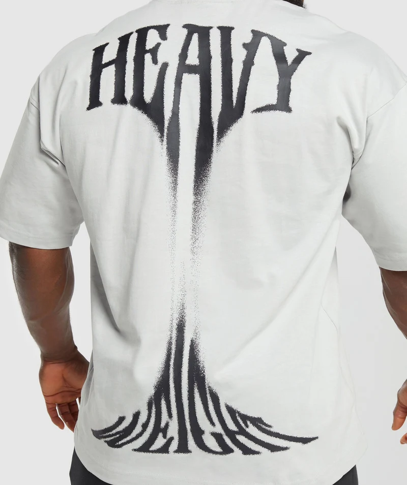 Gymshark Heavy Weight Graphic T-Shirt - Metal Grey
