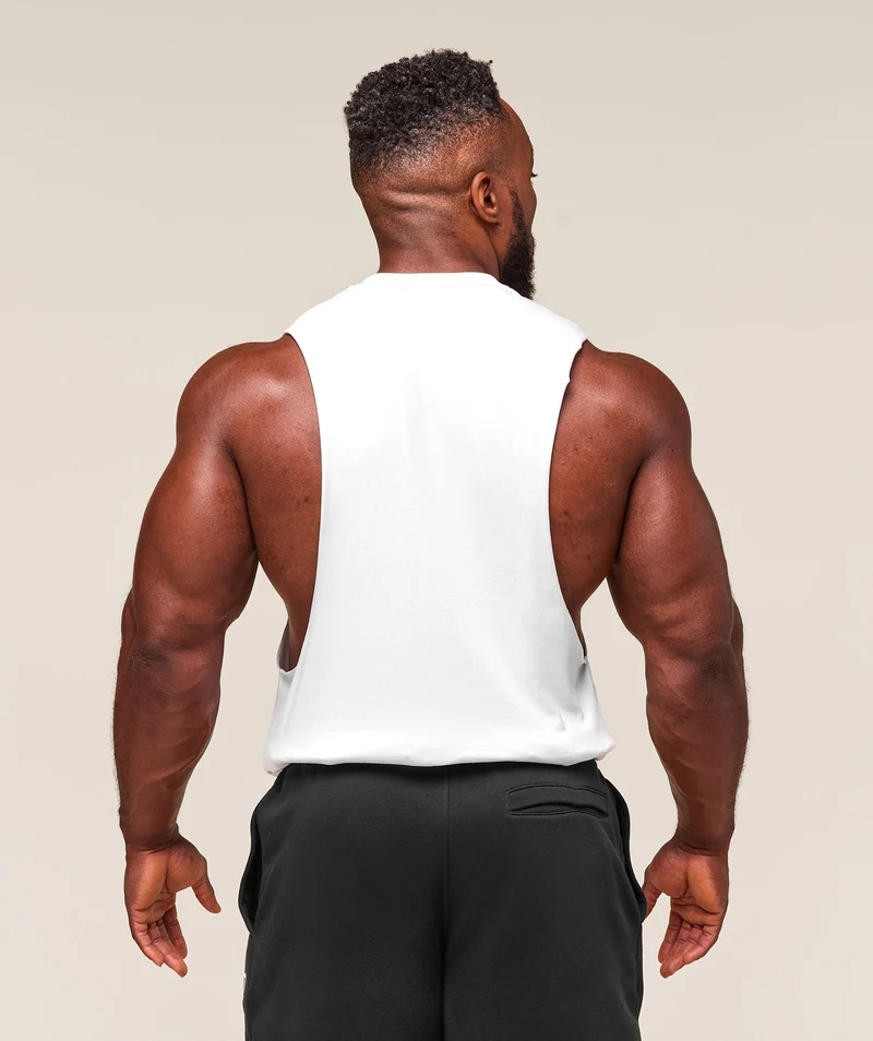 Gymshark Critical Drop Arm Tank - White