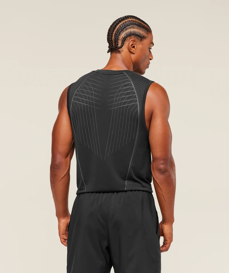Gymshark Apex Seamless Tank - Black/Dark Grey
