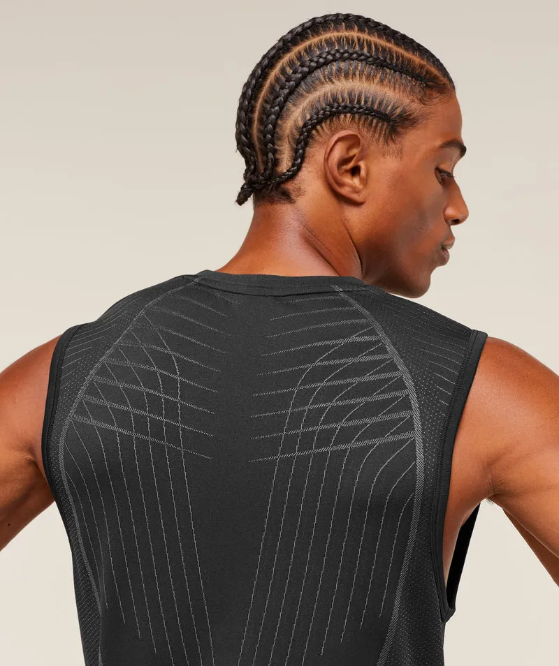 Gymshark Apex Seamless Tank - Black/Dark Grey