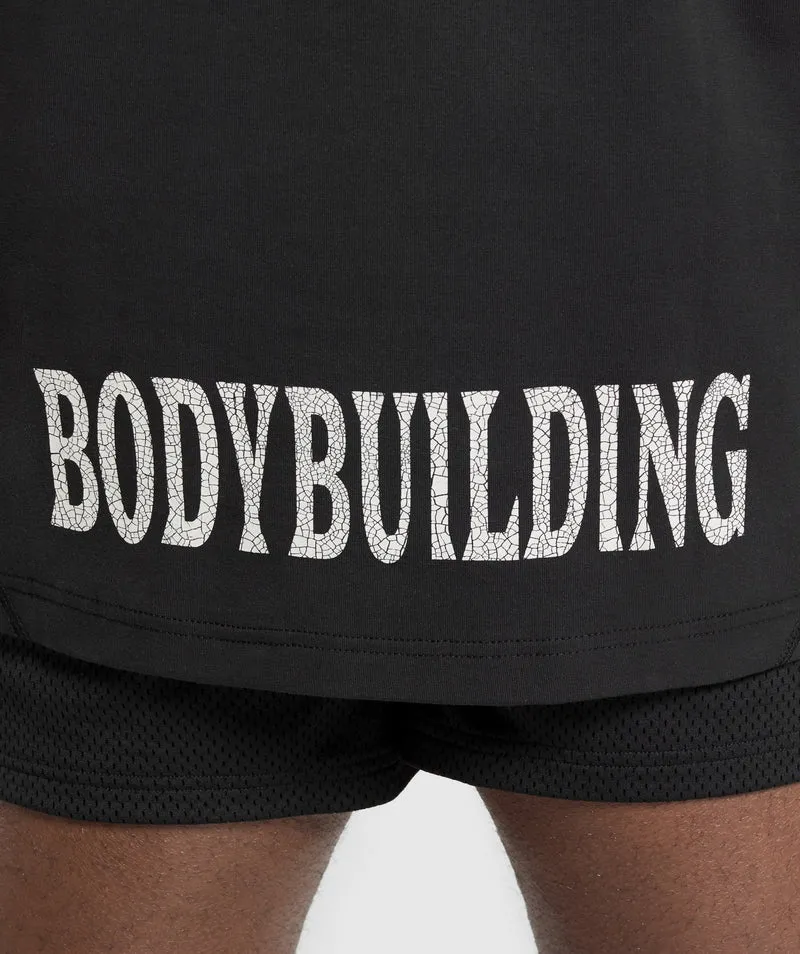 Gymshark Oversized Graphic T-Shirt - Black/Burgundy Brown