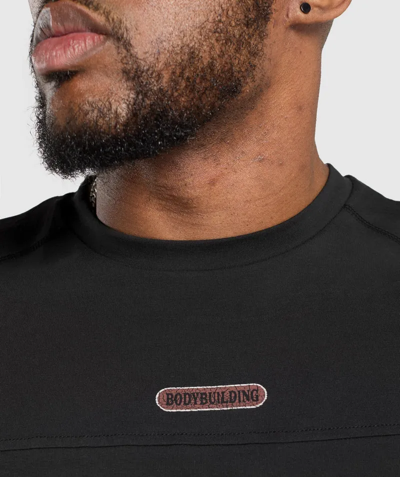 Gymshark Oversized Graphic T-Shirt - Black/Burgundy Brown