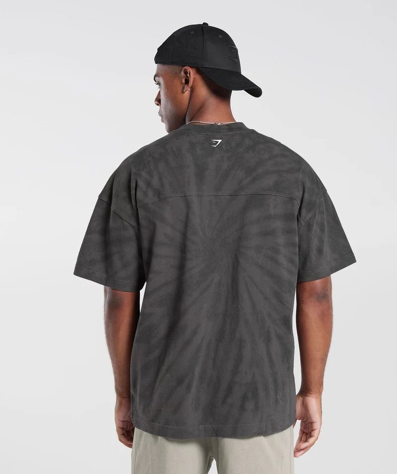 Gymshark Rest Day T-shirt - Silhouette Grey/Black/Spiral Optic Wash