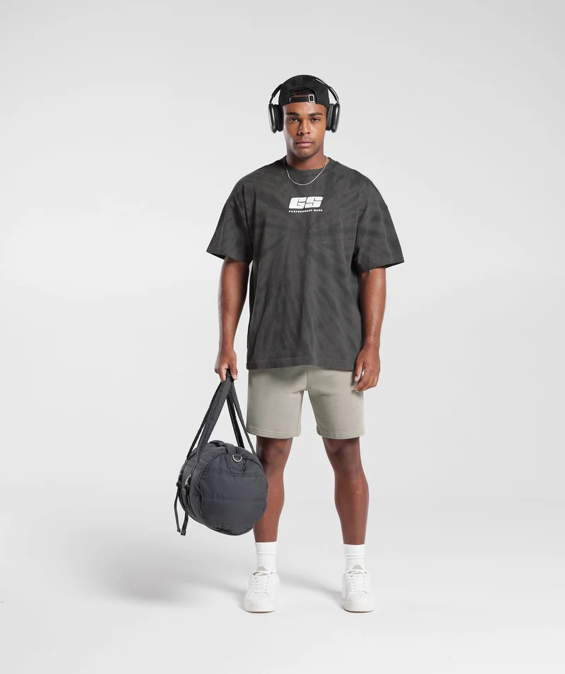 Gymshark Rest Day T-shirt - Silhouette Grey/Black/Spiral Optic Wash