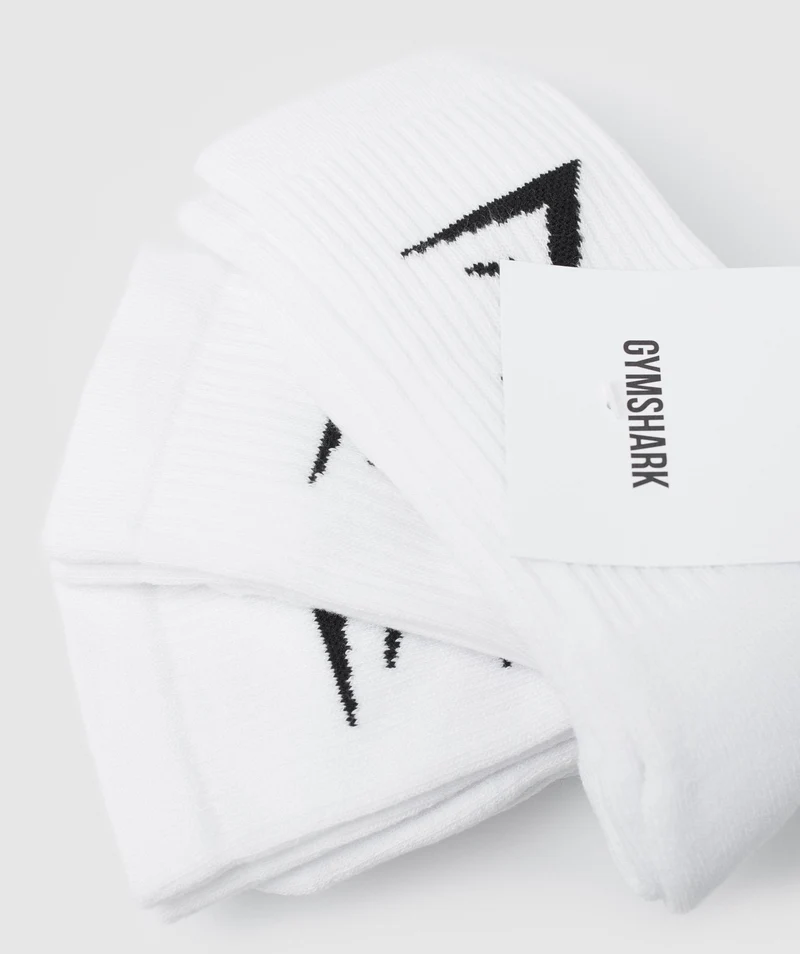 Gymshark Crew Socks 3pk - White
