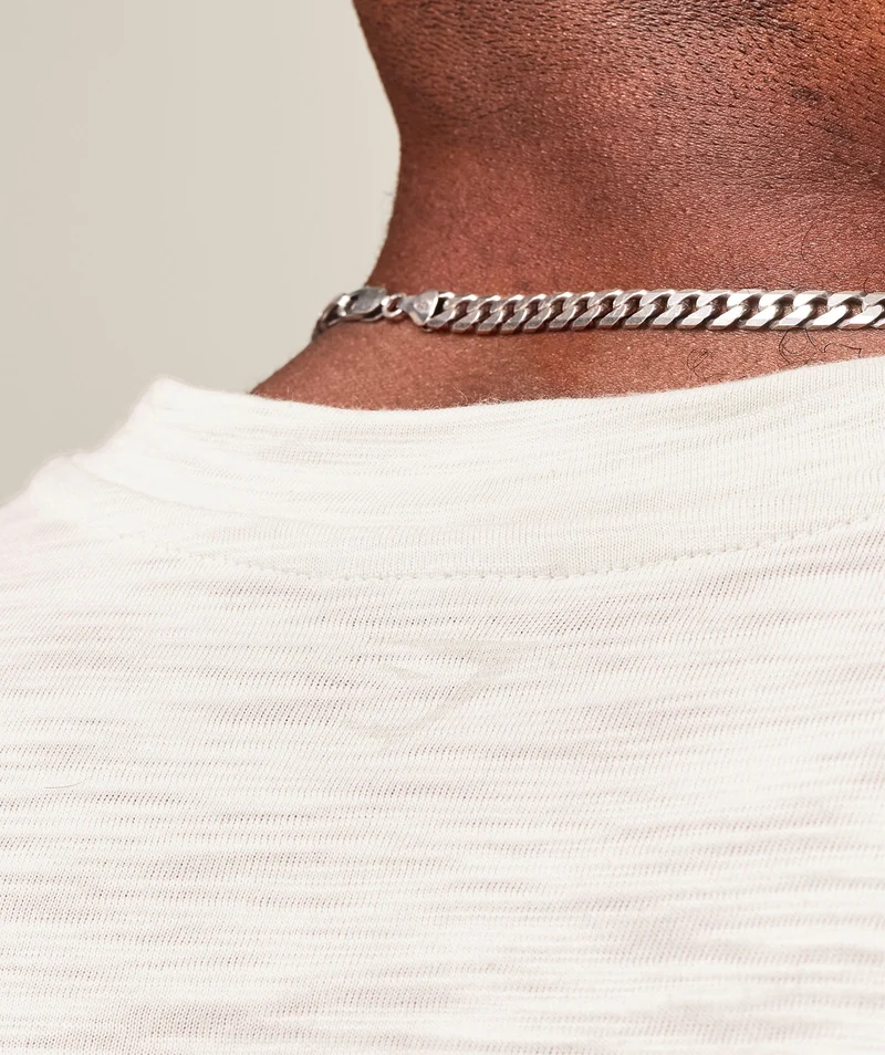 Gymshark Lightweight Slub Textured 3/4 Henley - Oat White