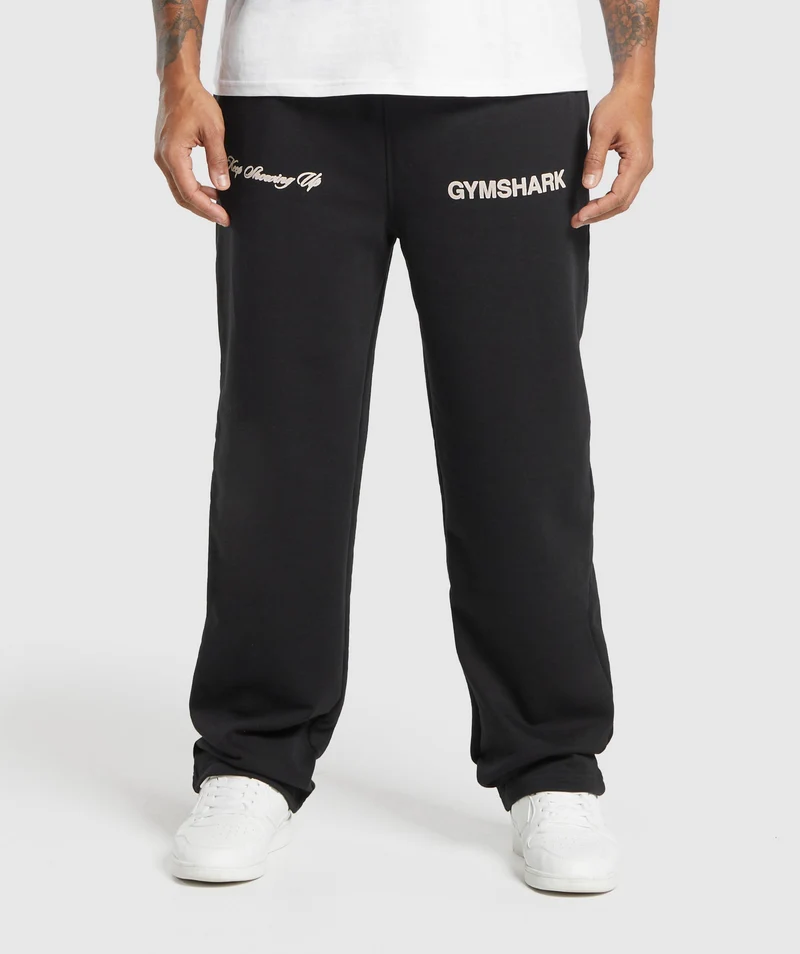 Gymshark EST 2012 Straight Leg Joggers - Black