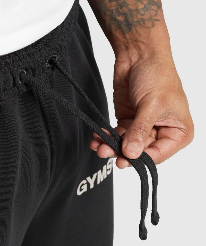 Gymshark EST 2012 Straight Leg Joggers - Black