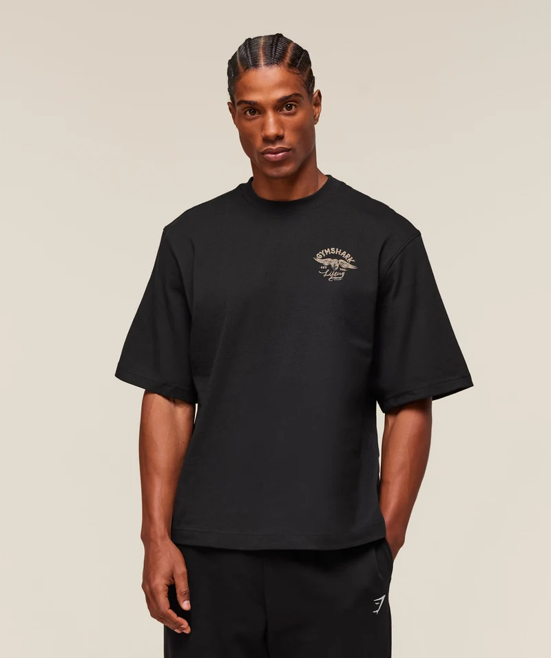 Gymshark Flying Weights T-Shirt - Black