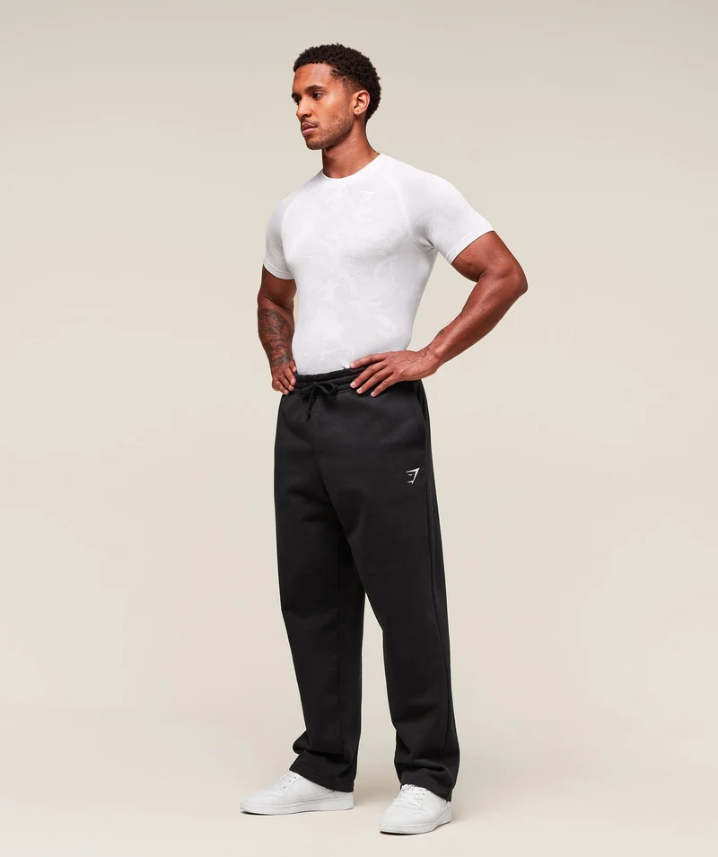 Gymshark Geo Seamless T-Shirt - White/Light Grey