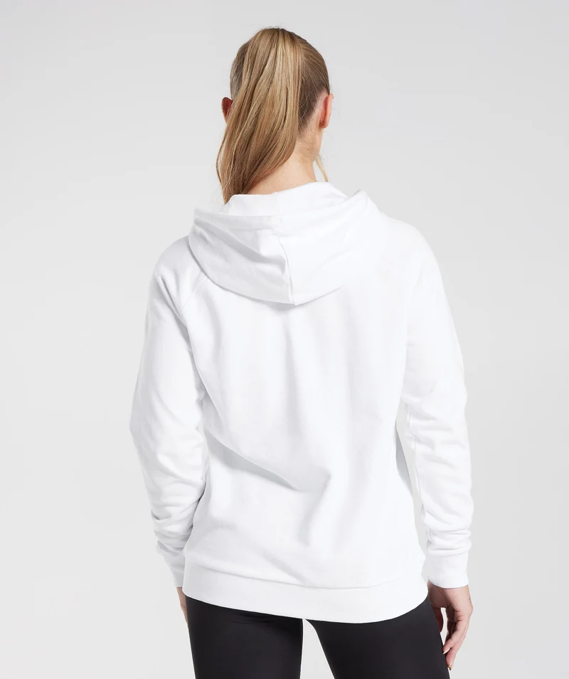 Gymshark Training Zip Hoodie - White