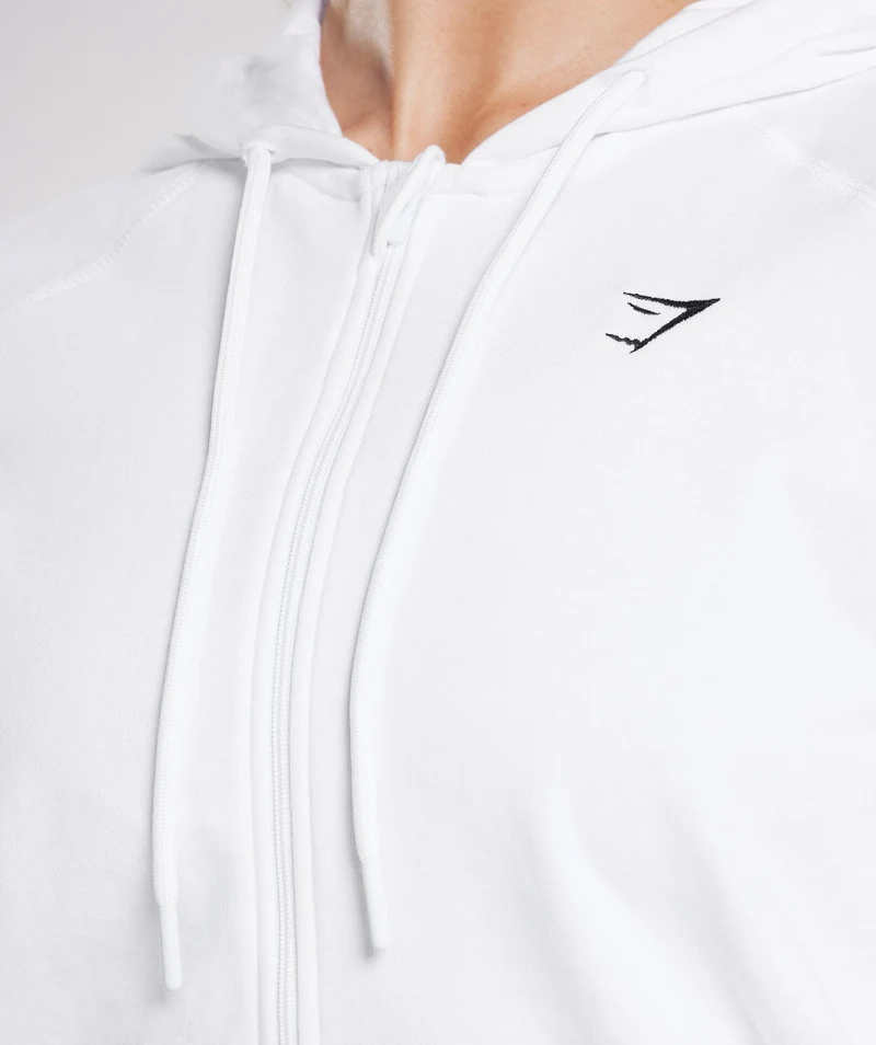 Gymshark Training Zip Hoodie - White