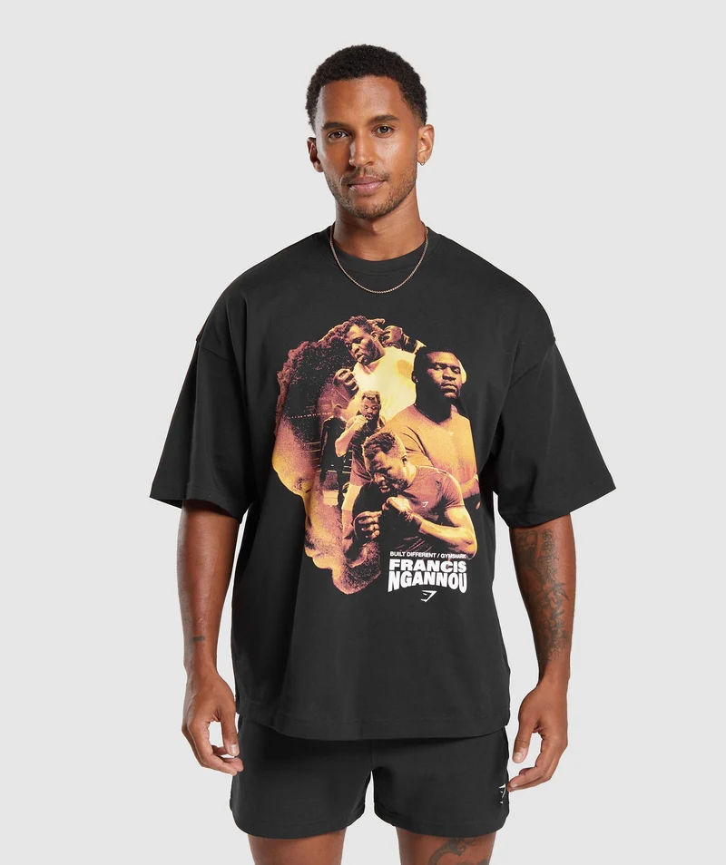 Gymshark x Francis Ngannou Graphic Tee - Black