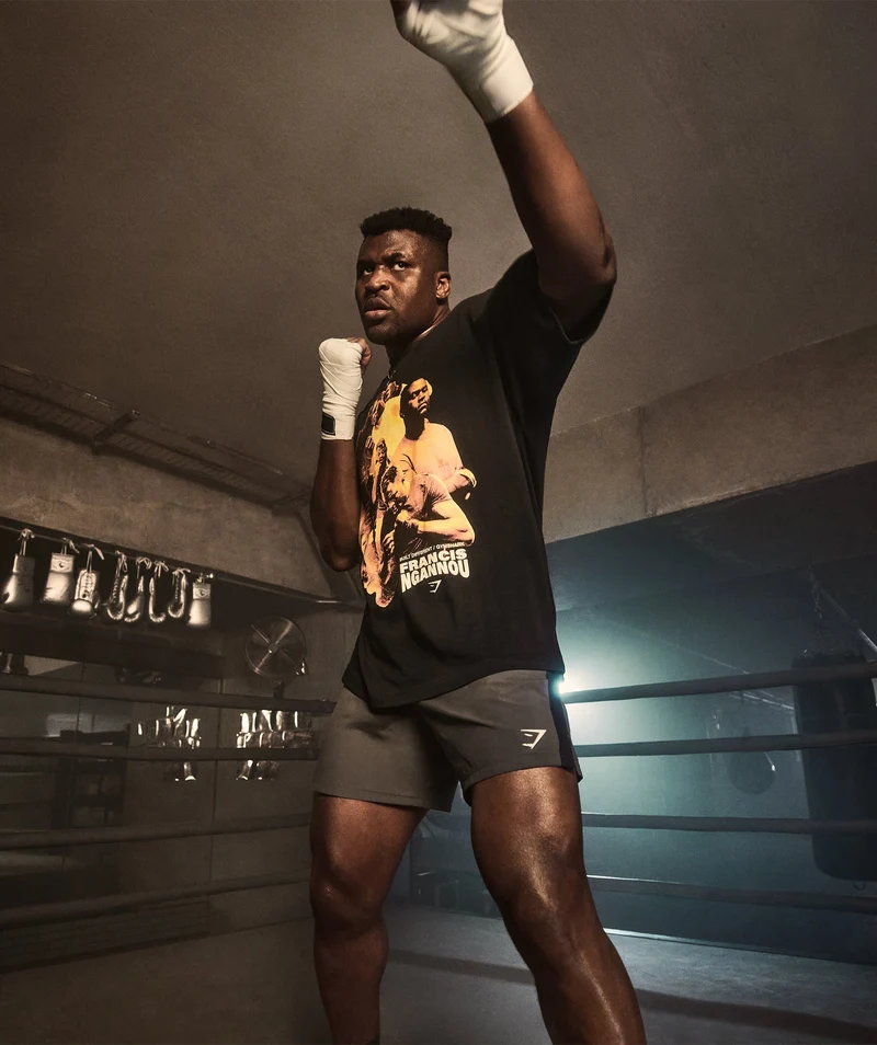 Gymshark x Francis Ngannou Graphic Tee - Black