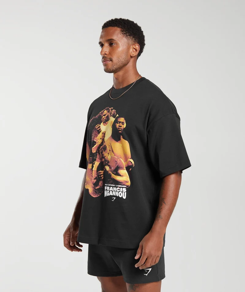 Gymshark x Francis Ngannou Graphic Tee - Black