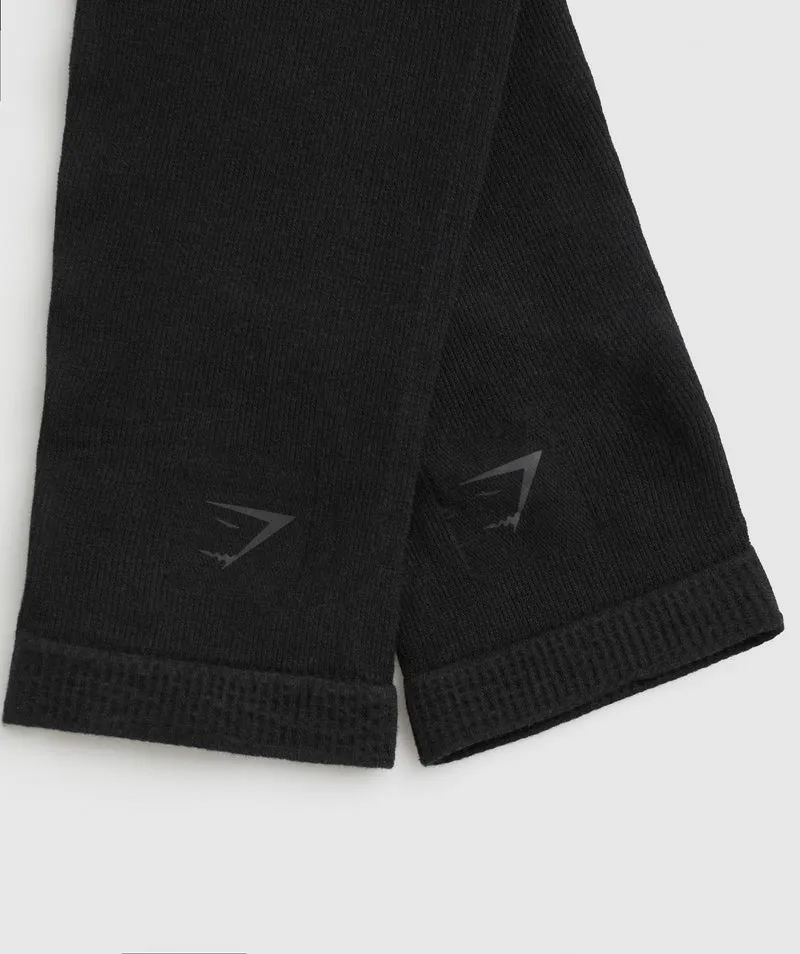 Gymshark Ribbed Cotton Seamless Leg warmers - Black