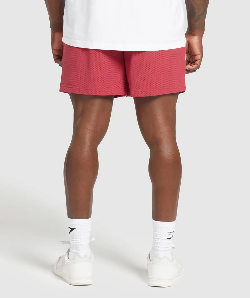 Gymshark Lifting Mesh 7" Shorts - Vintage Pink