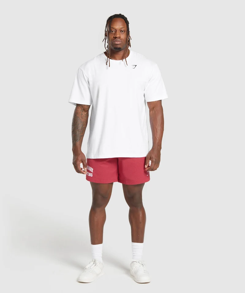 Gymshark Lifting Mesh 7" Shorts - Vintage Pink