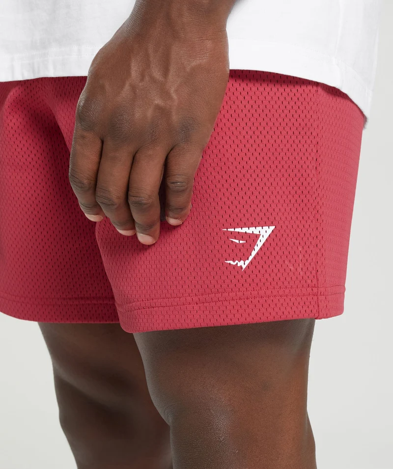Gymshark Lifting Mesh 7" Shorts - Vintage Pink