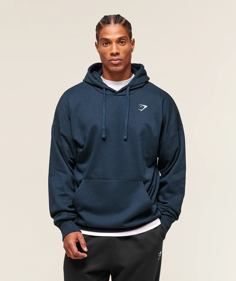 Gymshark Crest Oversized Hoodie - Navy