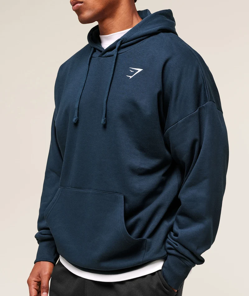 Gymshark Crest Oversized Hoodie - Navy