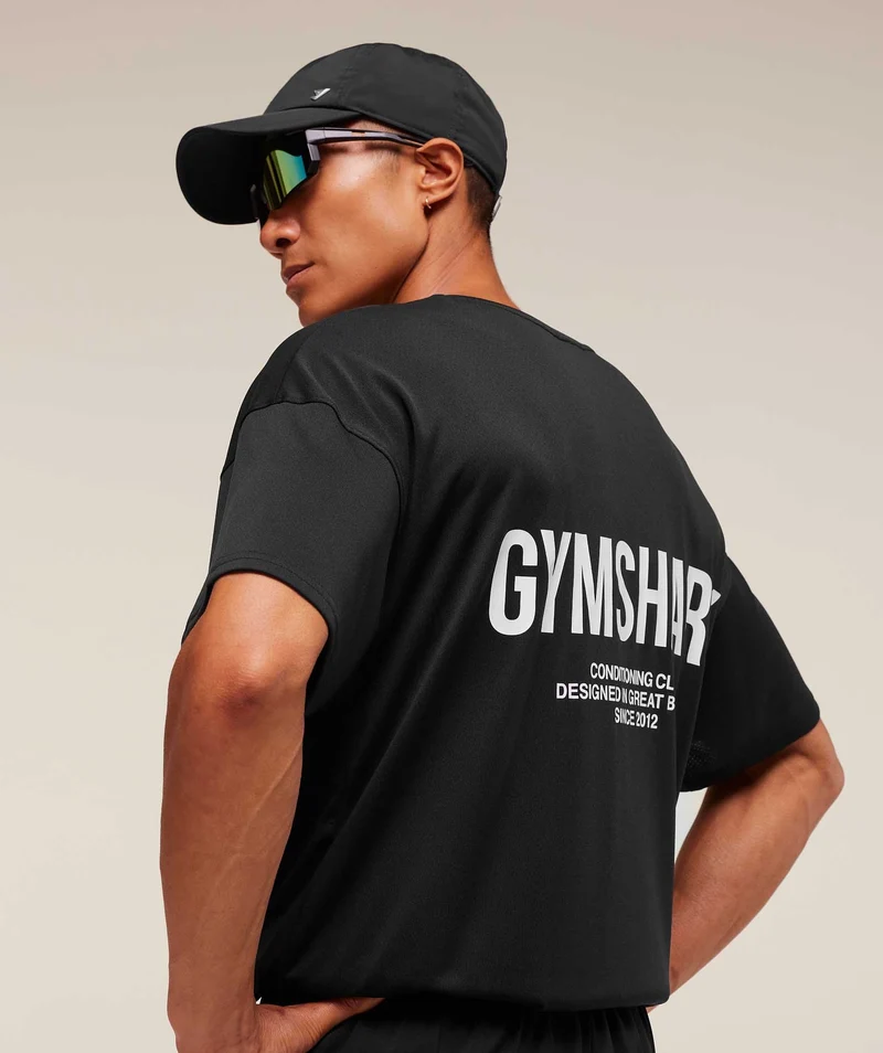 Gymshark Conditioning Club Oversized T-Shirt - Black