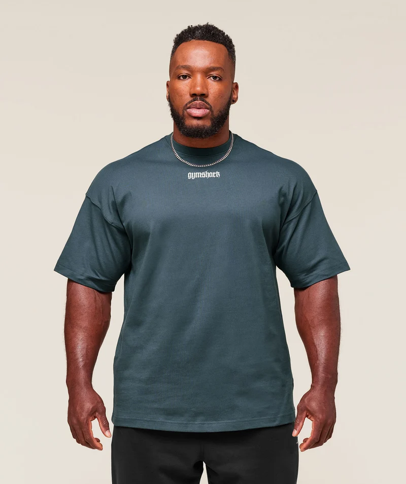 Gymshark Prayer Hands T-Shirt - Titanium Blue